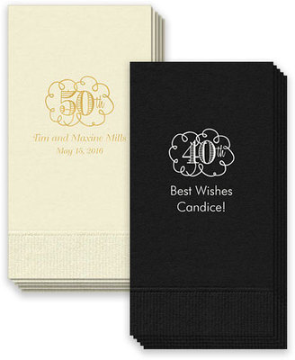 Fun Anniversary Scroll Guest Towels